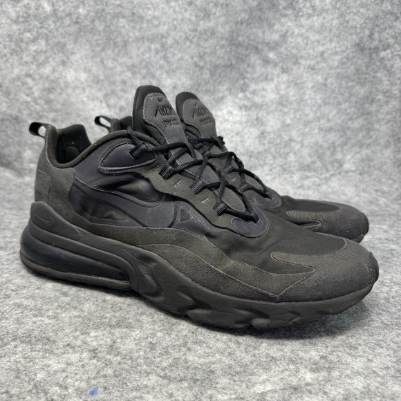 Nike Other - Nike Air Max 270 React Shoes Mens Size‎ 13 Triple Black Oil Training C13866-003